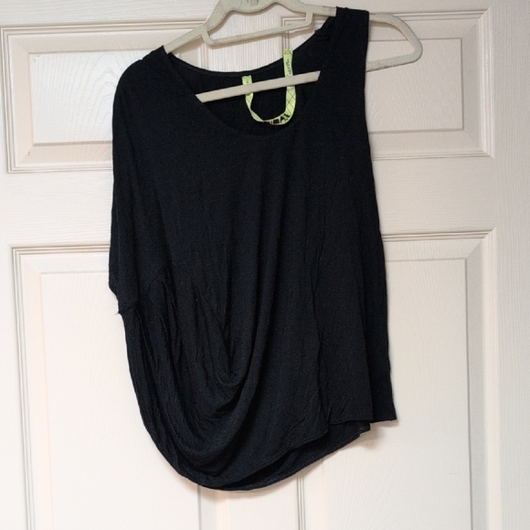 Free People Black Draped Tank Top - Picture 1 of 4
